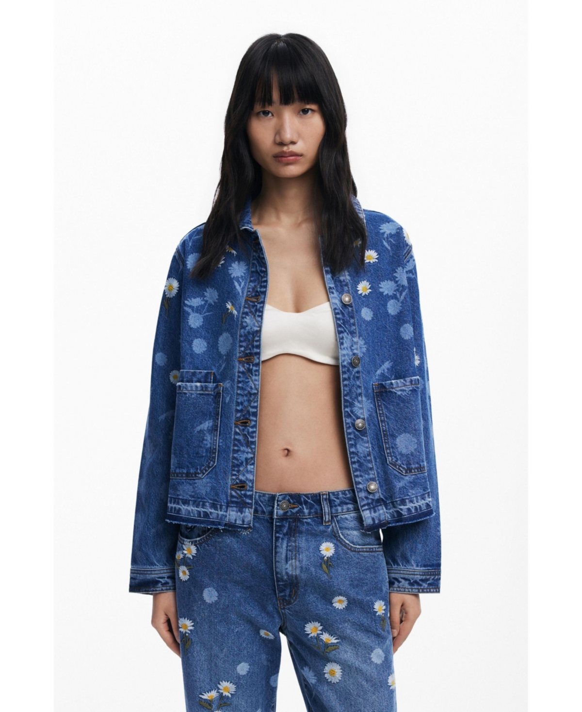 Women's Daisy denim jacket - Medium blue