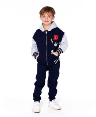 Boy Full Zip Hooded Fleece Jacket Navy Blue - Toddler|Child