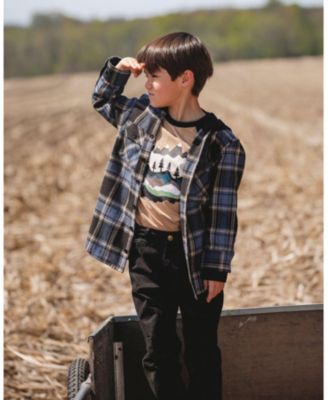 Little Boys Long Raglan Sleeve Jersey Tee Beige - Toddler|Child