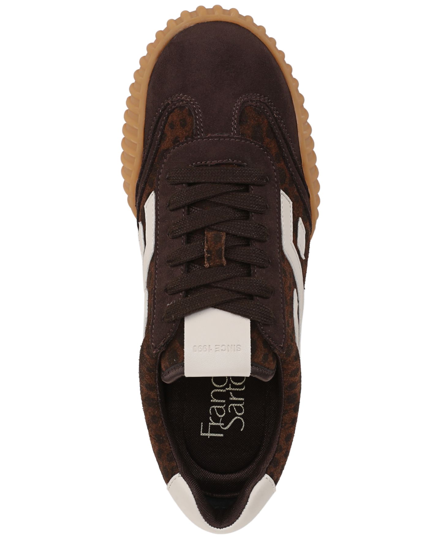 Женские кроссовки Franco Sarto Flexa Sienna Round Toe Low Profile, цвет: Коричневый с принтом замшевый — фото 4