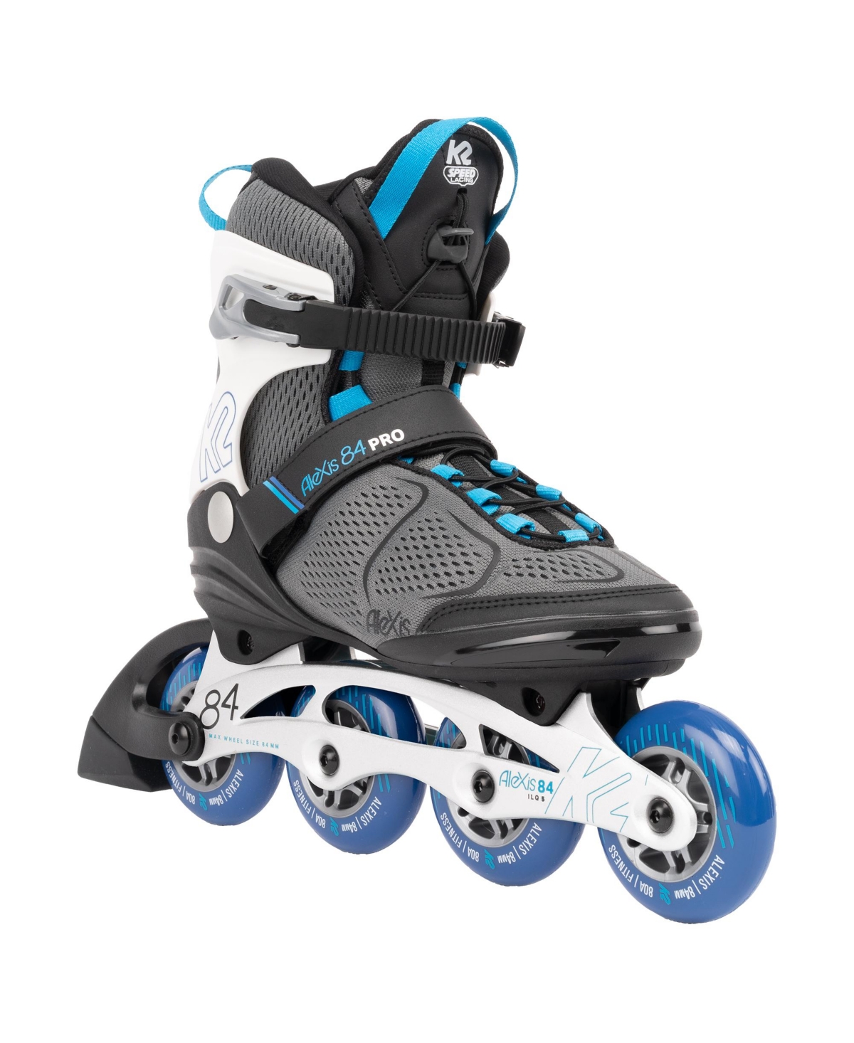 Alexis 84 Pro Gray-Blue Womens Inline Skates - Gray/blue