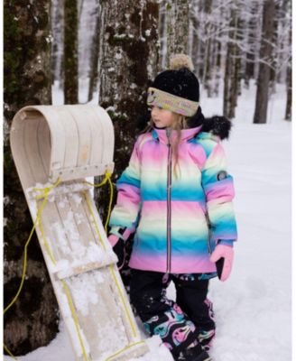 Toddler Girls Two-Piece Play Snowsuit Smiley Face Toddler|Child