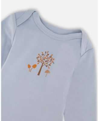 Baby Boy Cotton Onesie Light Blue 