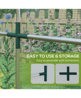 4' x 12' Plant Protection Tent Crop Cage with Door,