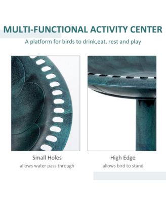 28" Outdoor Bird Bath Fountain Backyard Feeder Sd Ornaments