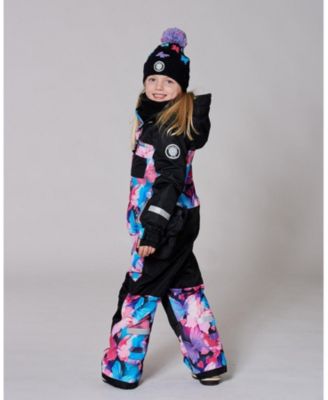 Girl Lined Knit Pompom Hat Black Butterfly Pattern - Toddler|Child