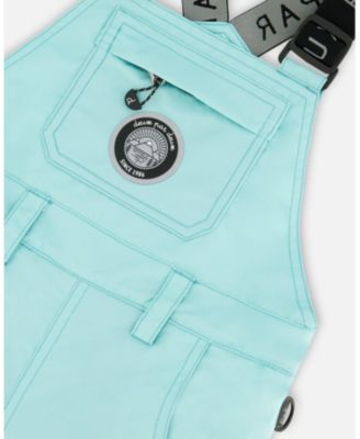 Toddler Girls Solid Play Overall Snow Bib Turquoise Blue - Toddler|Child