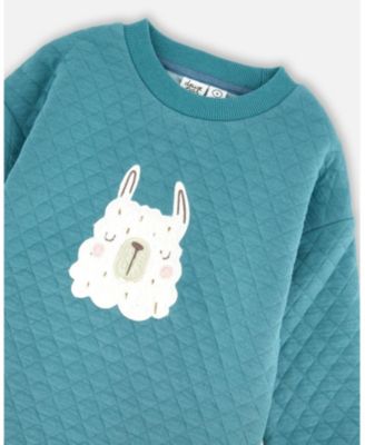 Girl Quilted Tunic Dress Turquoise Blue - Toddler|Child