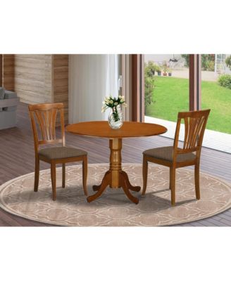 3 PC Kitchen nook Dining set-round Kitchen Table and 2 dinette Chairs