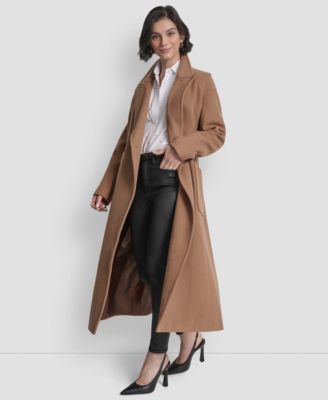 Women's Notch Collar Belted Wrap Coat