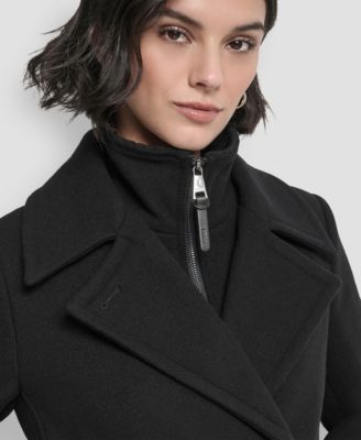 Women's Double-Breasted Bibbed Collared Coat