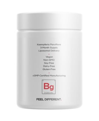 Liposomal Black Ginger Supplement - Kaempferia Parviflora Root Powder - 3-Month Supply - Ginger Root Pills - 90 Capsules