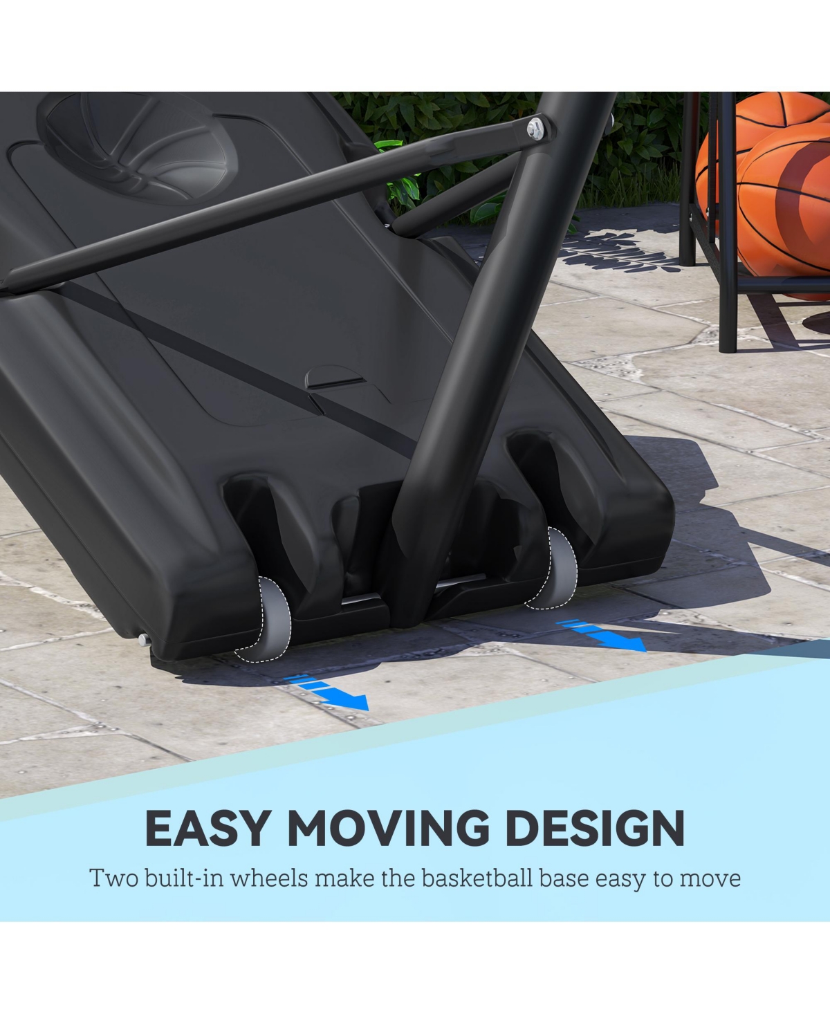 Soozier Portable Basketball Hoop, Adult Sized, 5.2-10' Adjustable Height