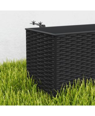 Railing Planter Box (2 Pack, 20 Inch), Rat Look,