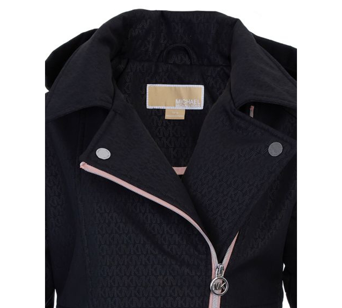 Michael Kors Big Girls Asymmetric Zip Softshell Jacket In Black