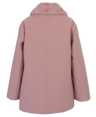 Big Girls Faux Wool Collar Jacket