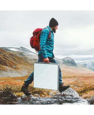 4FT Aluminum Adjustable Folding Camp Table with MDF Top