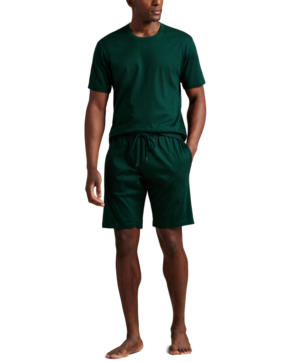 Polo Ralph Lauren Men's Mid Rise Pajama Shorts In Green