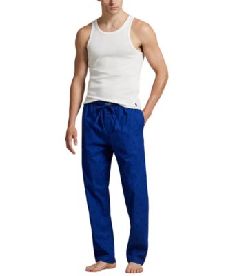 Men's Flannel Pony-Print Pajama Pants