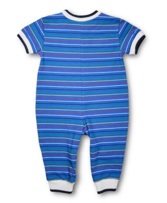 Baby Boys Stripe Knit Longall With Vehicles