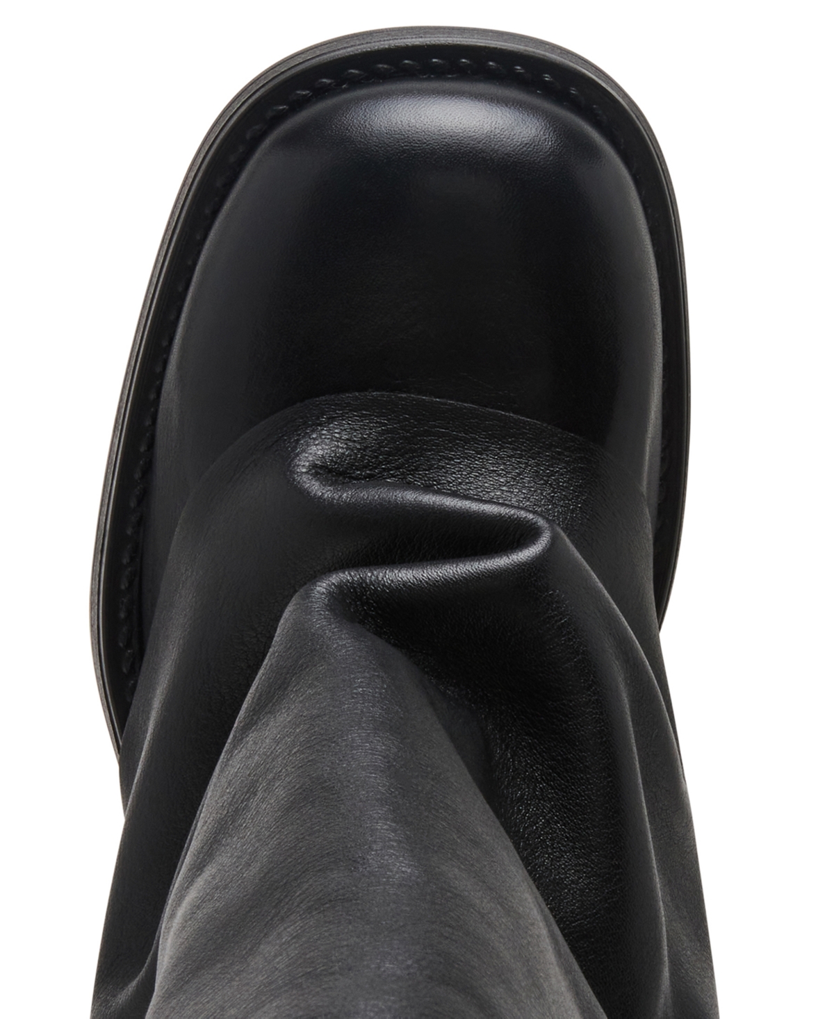 Steve Madden Benton Mid-shaft Foldover Cuffed Moto Boots In Black