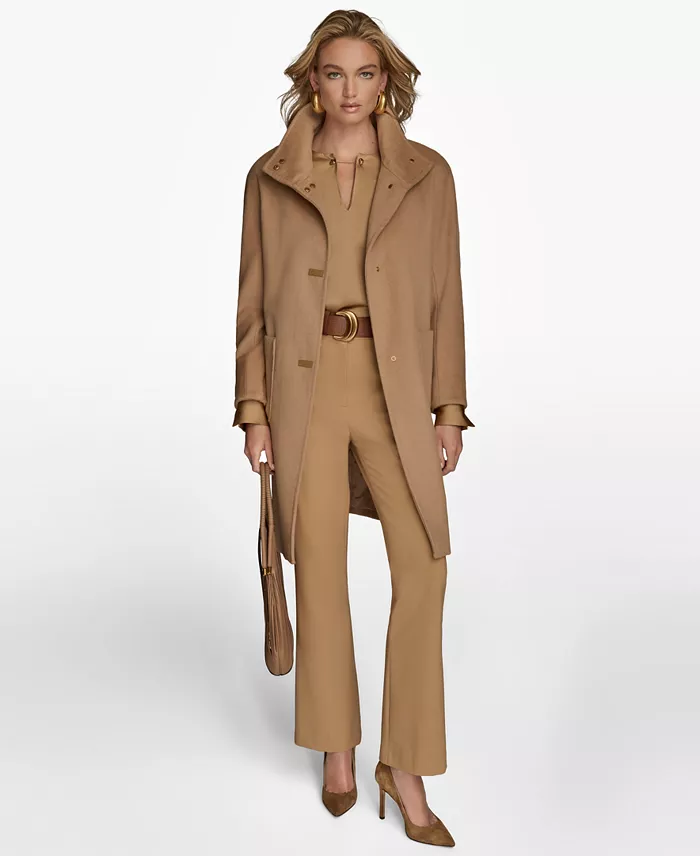 Women's Stand-Collar Single-Breasted Coat - thumbnail 8