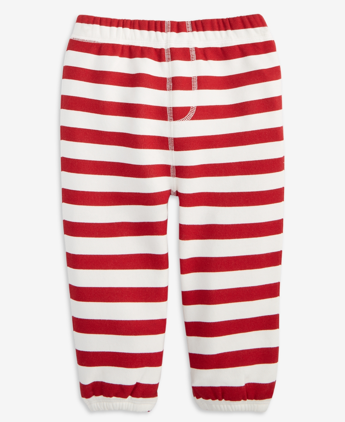 First Impressions Baby Boys Cane Striped Fleece Pants, Macy's Exclusive In Red