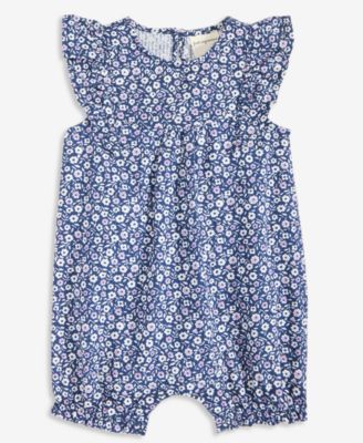 First Impressions - Baby Girls Floral-Print Cotton Sunsuit