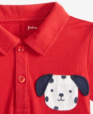 Baby Boys Dog-Pocket Collared Sunsuit, Macy's Exclusive