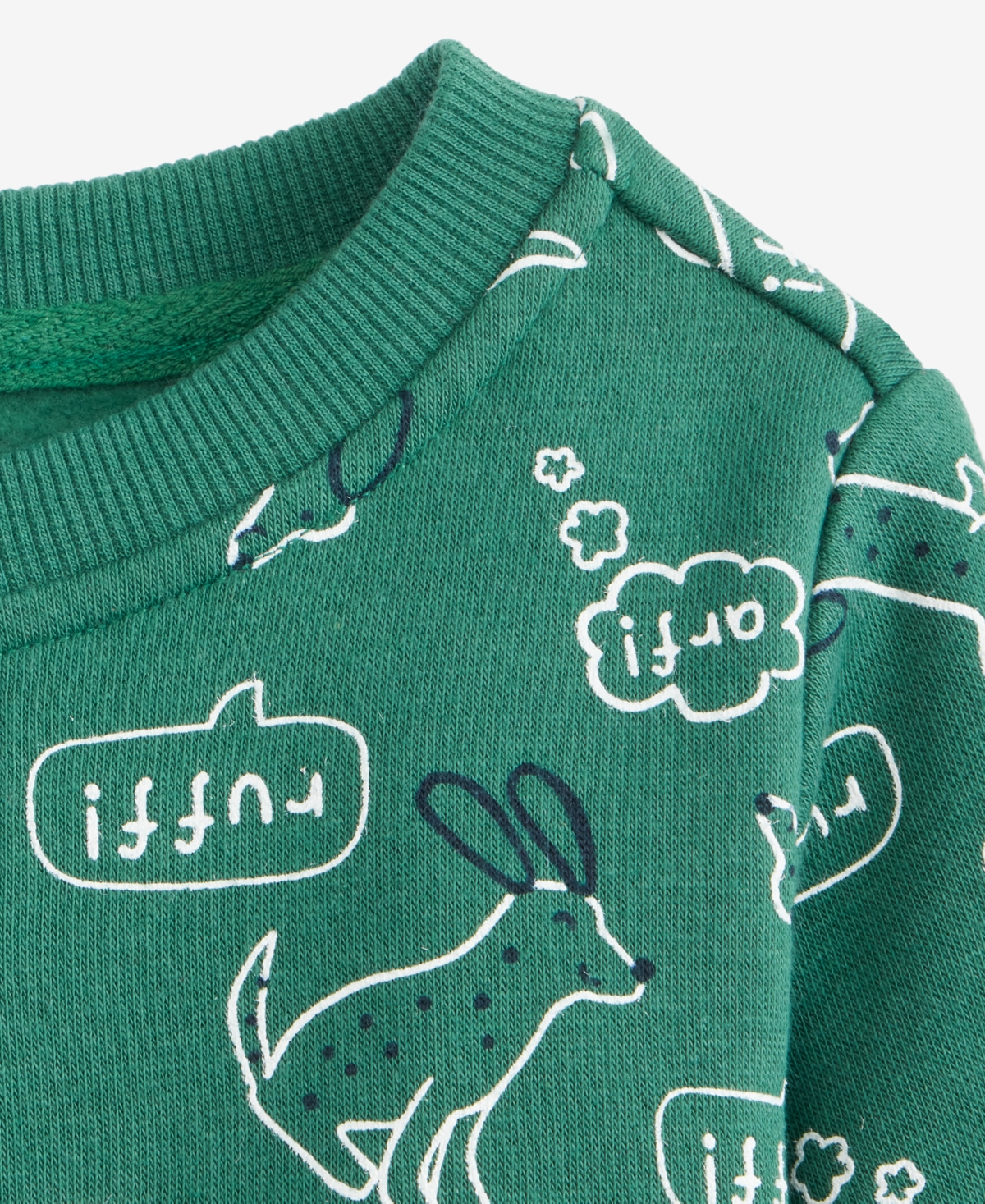 First Impressions Baby Boys Bark Dogs Printed Sweatshirt, Macy's Exclusive In Green