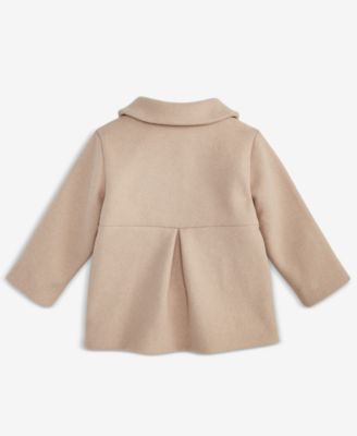 Baby Girls Pleated Bow Peacoat, Macy's Exclusive