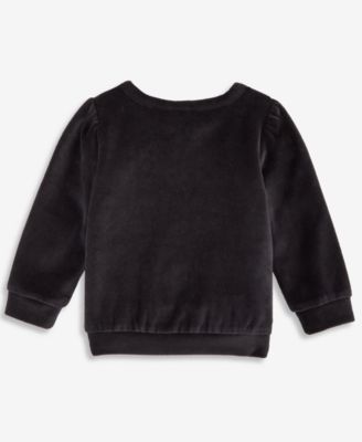Baby Girls Mix and Match Long-Sleeve Glitter-Dot Star Velour Top, Macy's Exclusive