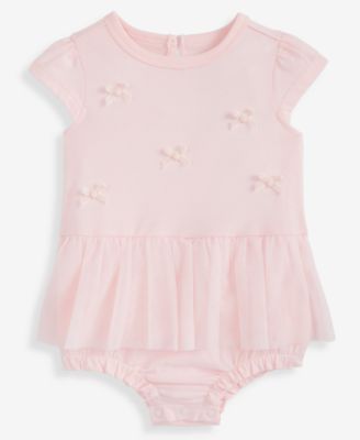 First Impressions - Baby Girls Velvet Bows Skirt Sunsuit