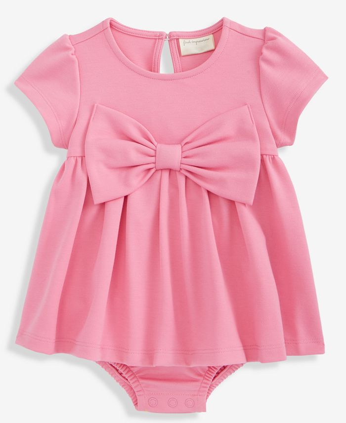 Baby Girls Big Bow Ponte Skirted Sunsuit, Macy's Exclusive