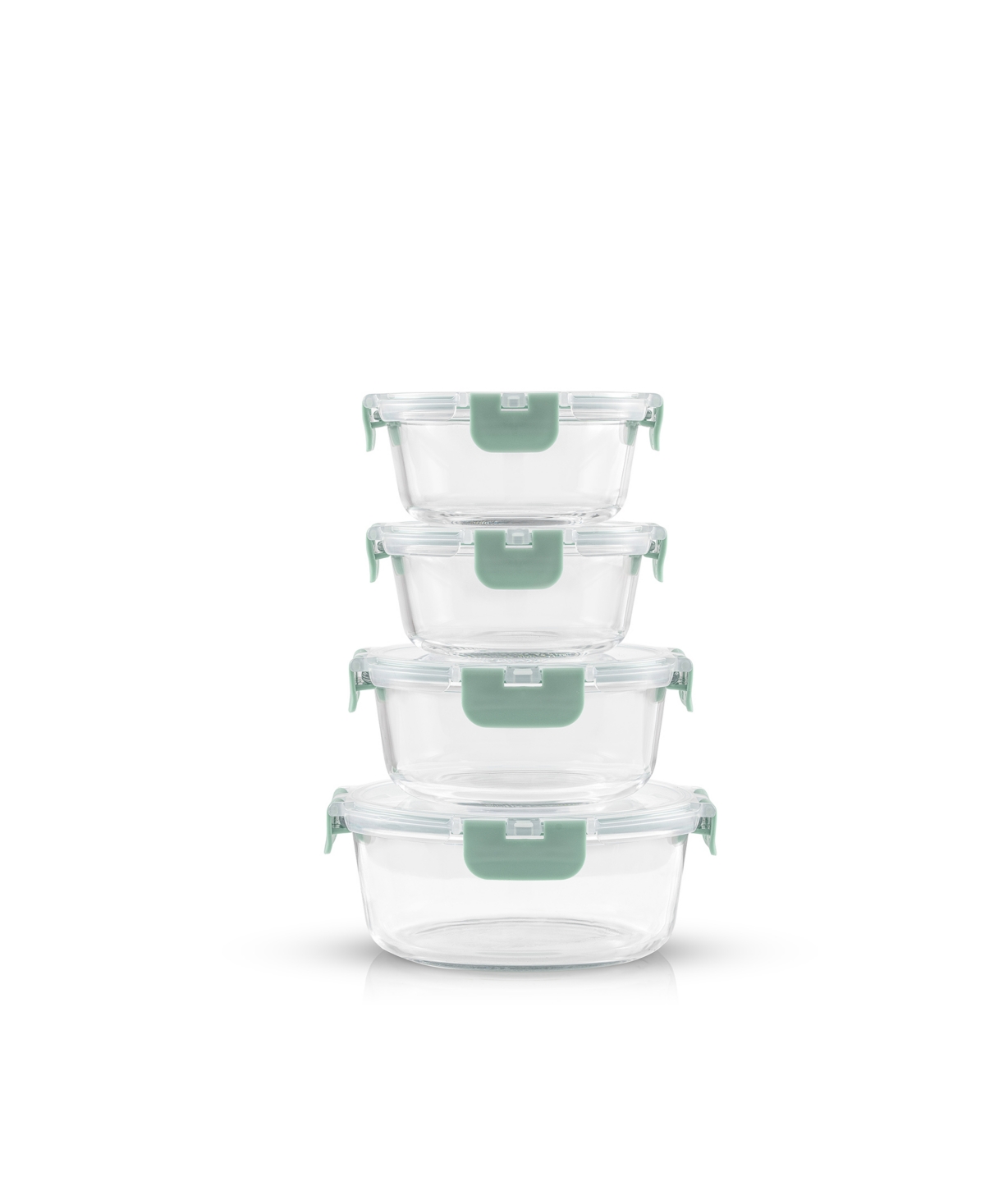 Joyjolt 24-piece Glass Food Storage Containers With Airtight Lids In Green