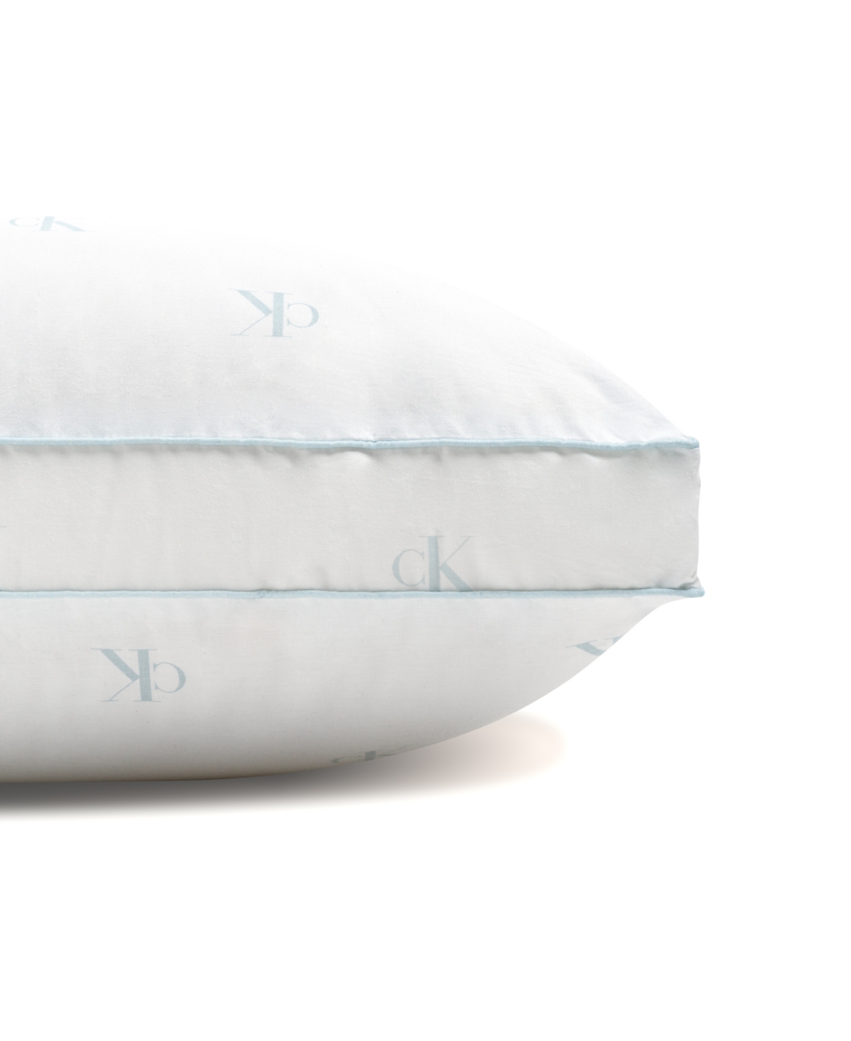 Calvin Klein Monogram Logo Density Collection Cotton X-firm Pillow, Standard/queen In White