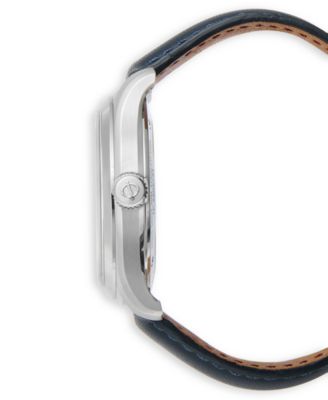 Men's Swiss Automatic Clifton Blue Leather Strap Watch 39mm