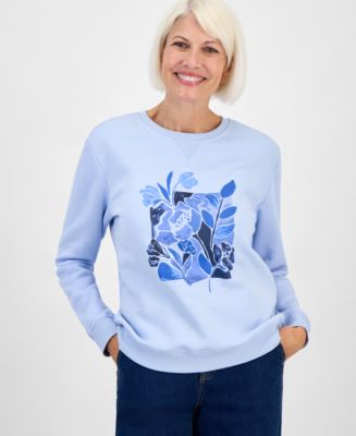 Style & Co Petite Tulip Graphic Print Sweatshirt, Macy's Exclusive - Macy's