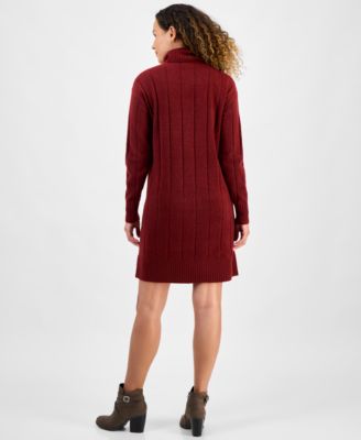 Petite Turtleneck Sweater Dress, Macy's Exclusive