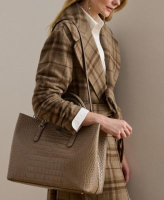 Marcy Large Embossed Satchel Bag