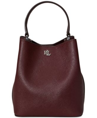 Lauren Ralph Lauren - Crosshatch Leather Mini Reese Bucket Bag