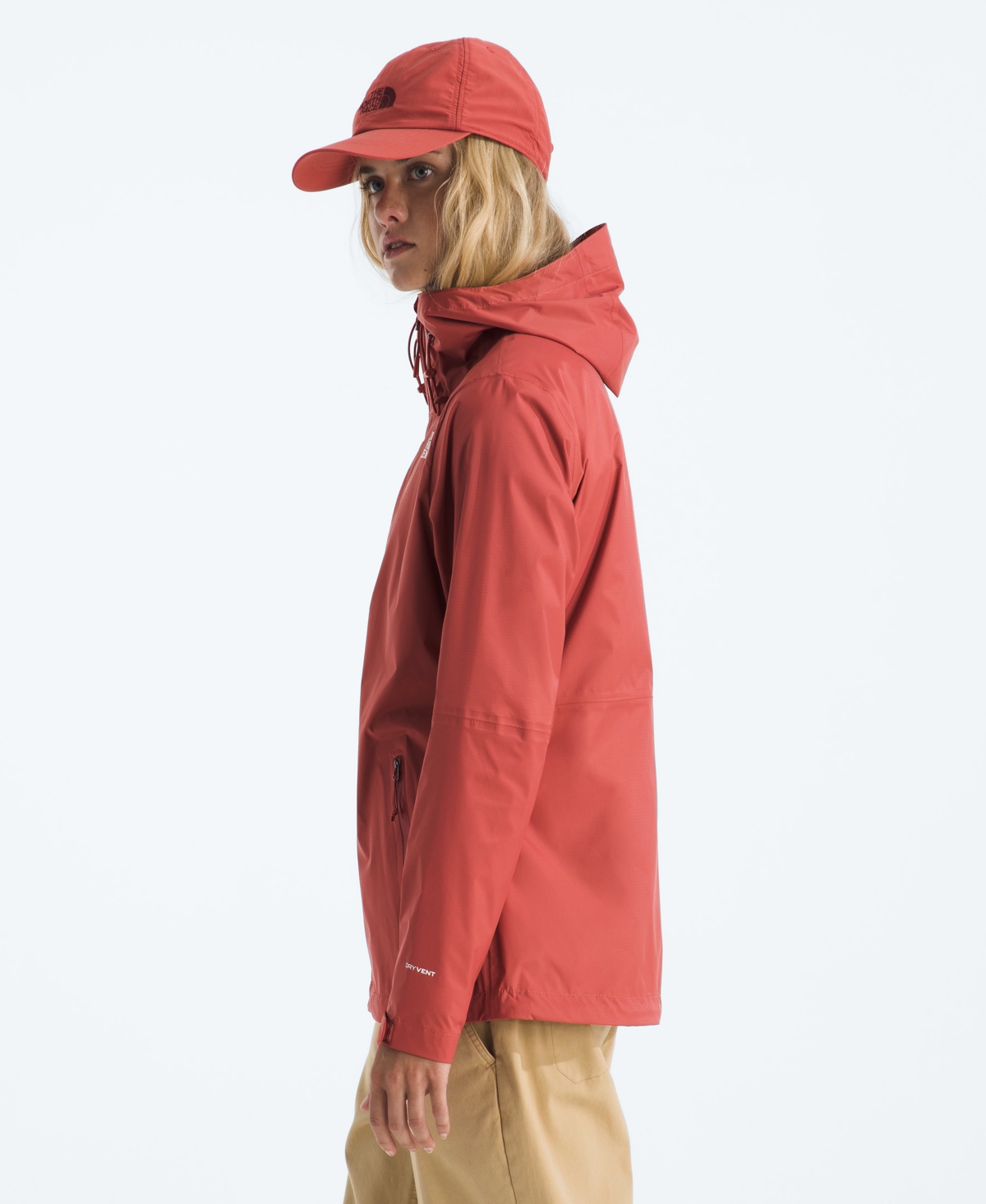 The North Face Women's Alta Vista Hooded Rain Jacket In Pink