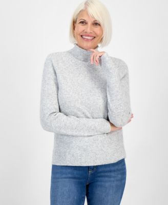 Petite Mock Neck Luxsoft Sweater, Macy's Exclusive