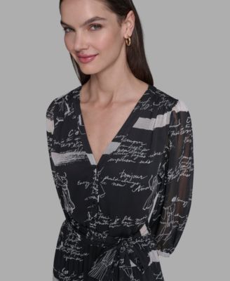 Women's Surplice Chiffon Shirtdress