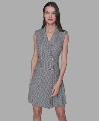 KARL LAGERFELD PARIS - Women's Houndstooth Jacket Dress