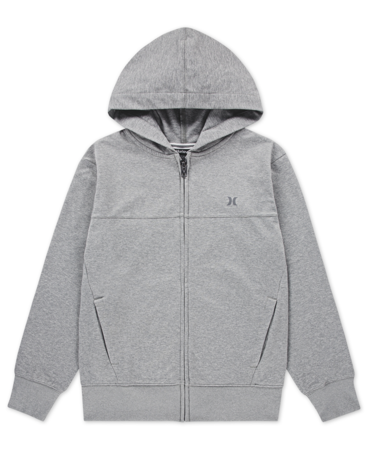 Hurley Big Boys Sunset Fleece Full-zip Hoodie In Gray