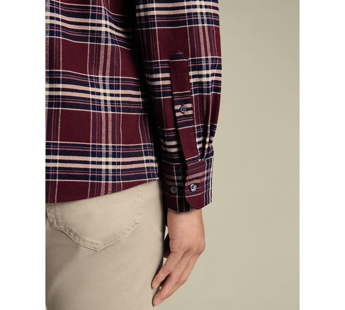 Charles Tyrwhitt Men's Plaid Long-Sleeve Shirt