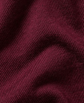 Men's Long Sleeve Quarter-Zip Merino Wool Sweater