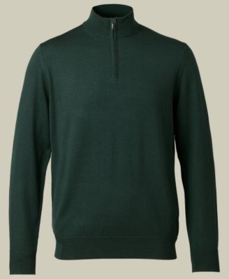 Men's Long Sleeve Quarter-Zip Merino Wool Sweater
