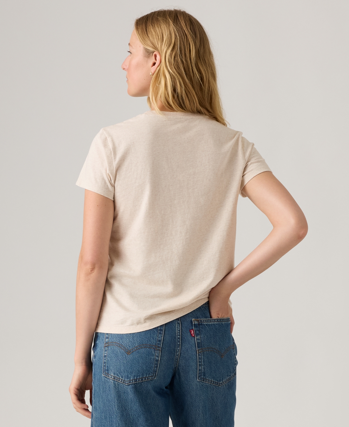 Levi's Women's Perfect Graphic Logo Cotton T-shirt In Gray
